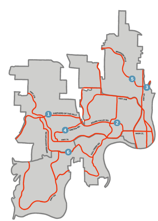 Map with Completed Projects